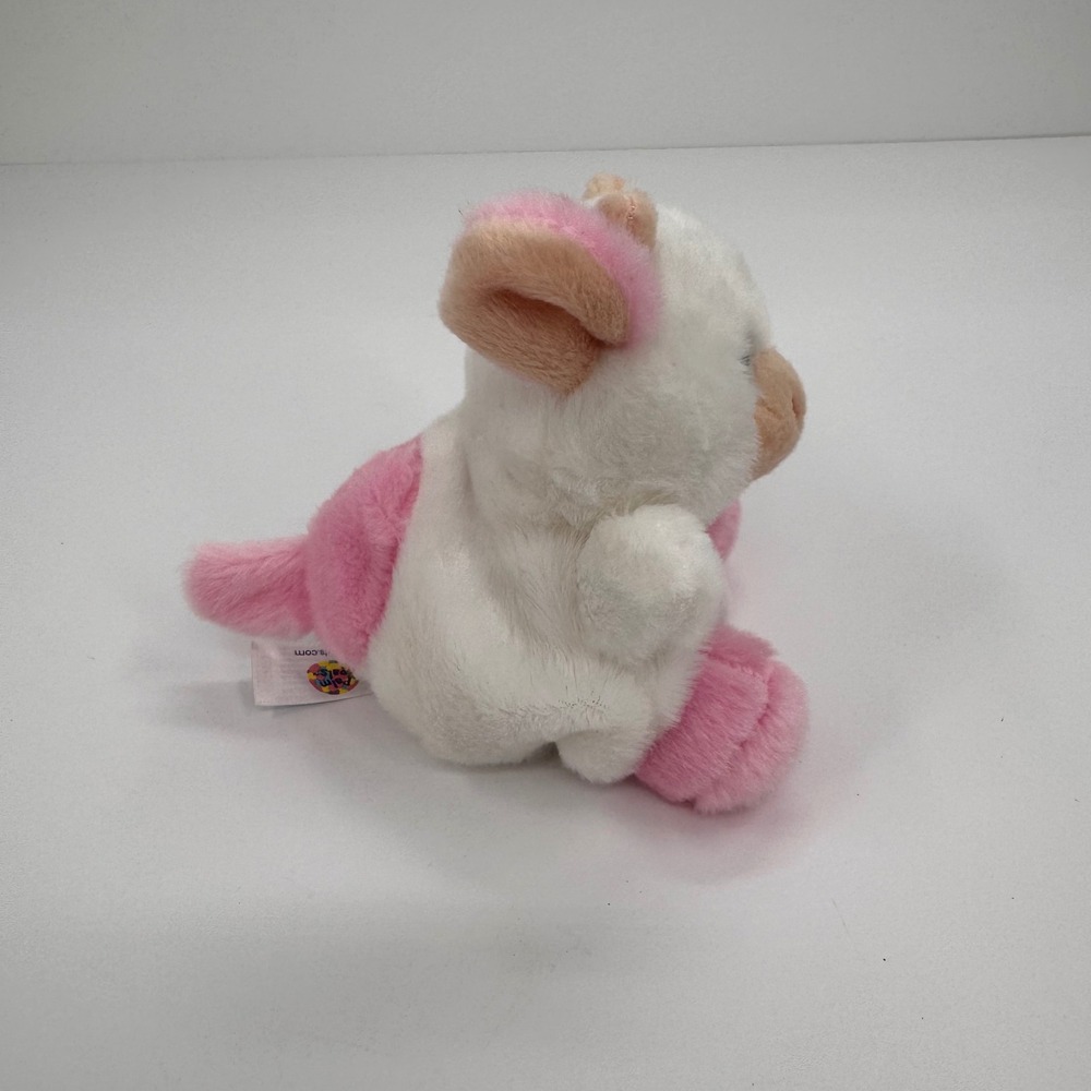 Palm Pals Aurora World Pink and White Cow Plush Stuffed Animal 5 inch Heifer - Picture 5 of 10
